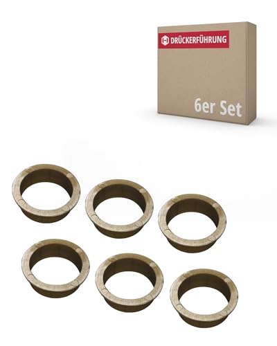 JUVA Guida per manopole 16 mm, marrone, porte e coppie di spinte, SM10003, cuscinetti plasticci, made in Germany, 6 pezzi, anelli di guida