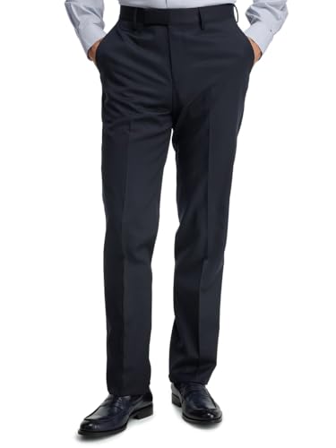 Image of Paul Fredrick Men's Classic Fit Wool Gabardine Flat Front Pants