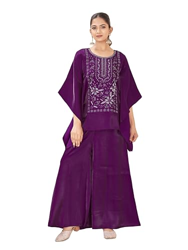 Ensemble kurta brodé Womanista avec perles pour tenue de travail chic