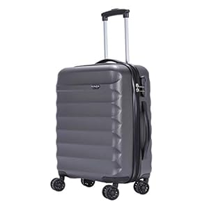Anti-scratch ABS Hardside Grey luggage 20inch Carry-On, Wear-resistant, Lightweight Spinner Suitcase