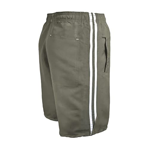 Bermuda Masculina Tactel 3 Bolsos Academia Praia Corrida Premium TAMANHO:GG;COR:BEGE