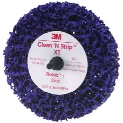 Scotch-Brite(TM) Roloc(TM) + Clean and Strip XT Disc 07470 4 in x 1/2 in S XCS, 10 per case