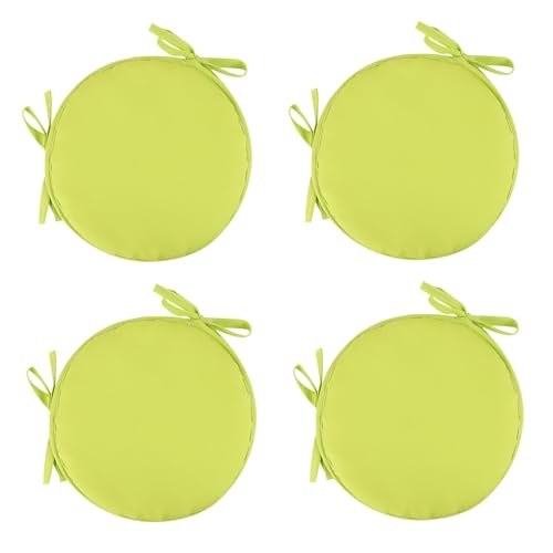 Coussin de jardin lavable et confortable lot de 4 rond vert menthe - 2
