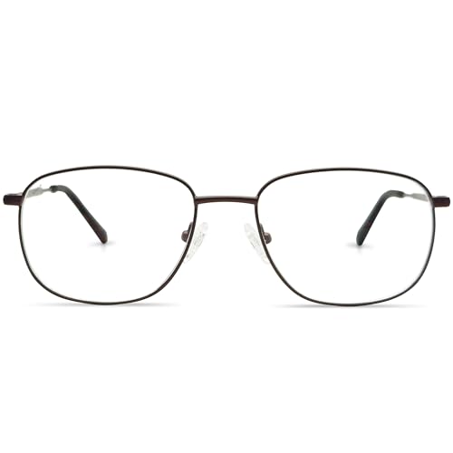 Image of JF2404 Clear Lens Eyewear Metal Frames Squre Rectangular Glasses for Men Prescription