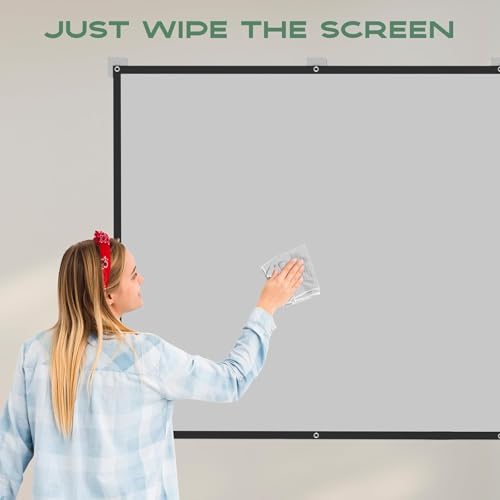 Image of AAJK Alr Outdoor Projectior Screen, 4K Movie Projector Screen 16:9 HD Foldable Anti-Crease Portable Projector, Movies Screen for Home Theater Outdoor Indoor(80in Pro)
