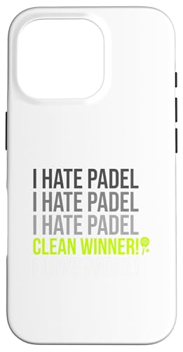 Ironic Padel Player Hobby Sports Case for iPhone 16 Pro