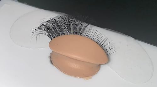 Alluring Pinças e 3 pares de pálpebras de silicone macio de substituição para prática de extensão de
