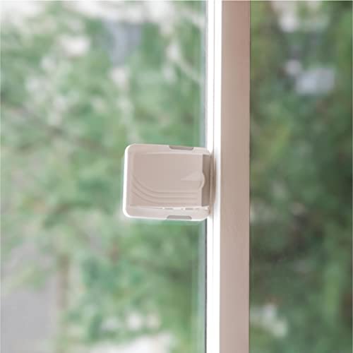 Sliding Glass Door Child Locks – 4-Pack Child-Proof Window Locks for Security & Safety – 2-Button Unlocking Childproof Window Locks with 3M Adhesive Backing – Sliding Window Locks