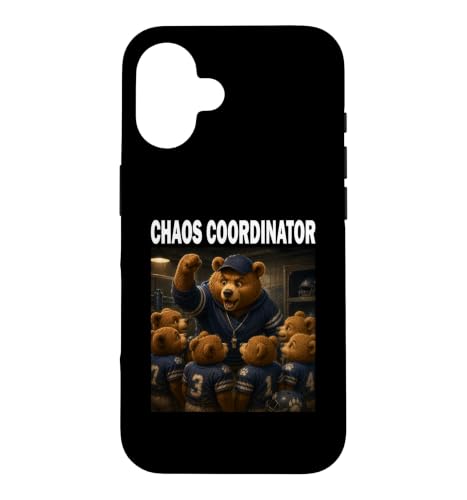 Chaos Coordinator ���̂悤�ɑ��q�� �A���t�g �N�} �e�q �R�[�` �X�|�[�c T�V���c �X�}�z�P�[�X iPhone 16 �p