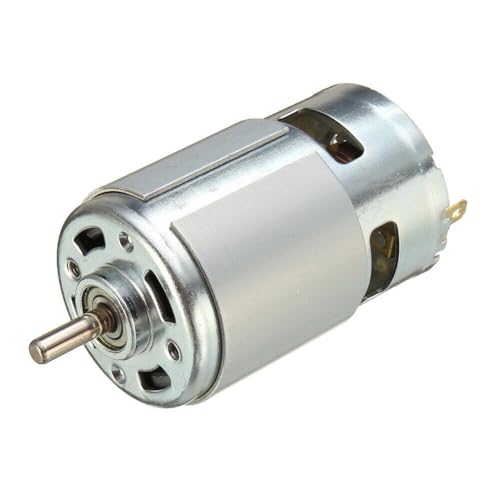 Lawnoval 775 Motor CC 12V-36V 3500-9000RPM alto par de bajo ruido con rodamiento de bolas y ventilador de refrigeración para herramientas eléctricas de bricolaje, robots, juguetes electrónicos