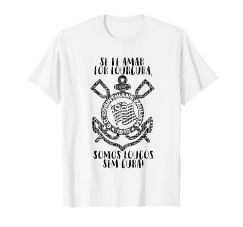 Camiseta Corinthians Somos Loucos Blanco Camiseta