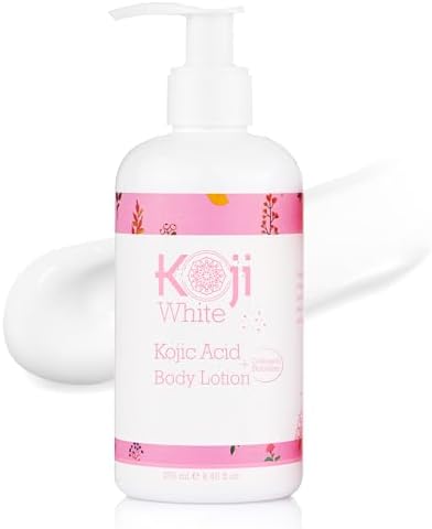 Koji White Kojic Acid & Collagen Body Lotion - Hydrated & Radiant Skin with Arbutin, Deep Moisturizing, Nourishing Care for Smooth & Healthy-Looking Skin – Vegan, 8.45 Fl Oz (1 Bottles)
