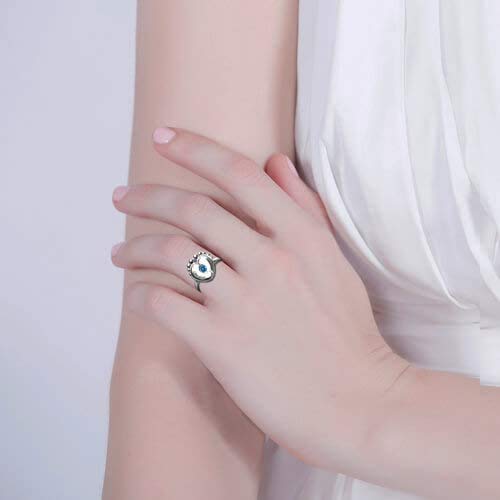 Personalized Engraved Baby Feet Birthstone Ring Sterling Silver 925 Ring for New Mom3