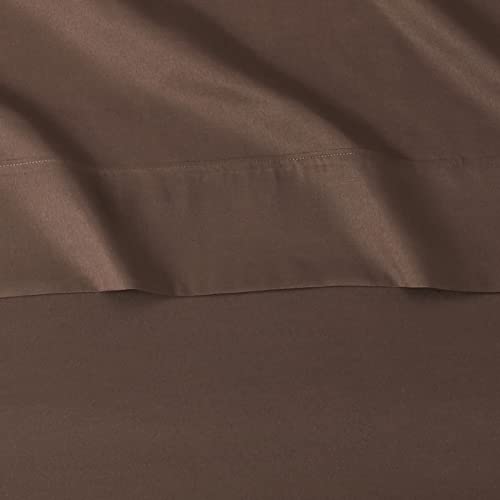 Amazon Basics Breathable Soft Microfiber 4 Piece Bed Sheet Set with 14-Inch Deep Pockets, Wrinkle Resistant, Full, Chocolate, Solid by Amazon Basics - Image 4