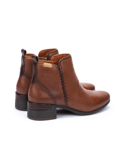Image of PIKOLINOS Malaga Women's Heeled Ankle Boots | Leather | Zipper Closure | Mid Heel | Size UK 2-8