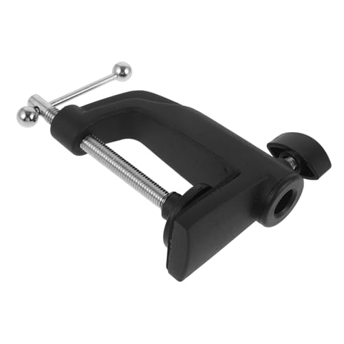 DIYEAH Increase Microphone Base Clip Recording Stand Suspension Arm Adjustment Mount Boom Arm Mic Holder Mic Clip Mics Mic Arm Scissor Clamp Screw Adjustable Aluminum Black Iron