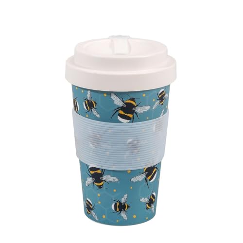 ECO CHIC Tasse à café de voyage en plastique recyclé, passe au micro-ondes et au lave-vaisselle,...