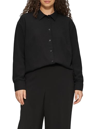s.Oliver Damen Bluse – Relaxed Fit, Hemdkragen, Langarm, All-Over-Print – Ansicht 1