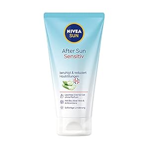 Nivea Sun Aftersun Sensitiv SOS Crèmegel, 175 ml, verkoelende aftersun-gel met rustgevende werking, met biologische aloë…