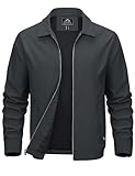 MAGCOMSEN Men's Lightweight Windbreaker Jacket - Casual Stylish Jacket - Dark Grey, 2XL