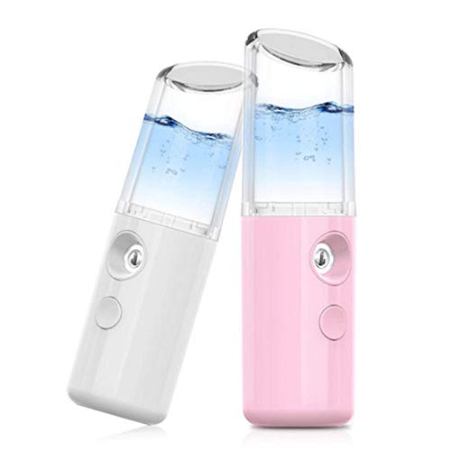 Cnoyz cushion seat Mini Portátil USB Cara Nano Mist Sprayer Humidificador Facial Cuerpo Nebulizador Vapor Hidratante Cuidado de la Piel Instrumentos de Belleza-Blanco