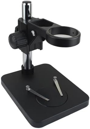 Adjustable 76mm Microscope Holder Stand with 32mm Pillar Support for Trinocular Stereo Microscopes - Black Laboratory Equipment