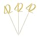 Gold Glitter 42nd Birthday Centerpiece Sticks, 12-Pack Number 42 Table Topper Anniversary Party Decorations