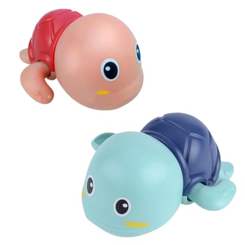 Image of PLUSPOINT Bath Toys for Toddlers | 2 Pack Swimming Turtle Bath Toys | Wind Up Floating Water Toys for Babies & Kids | Bathtub, Pool & Water Play Toys for Boys & Girls 1+ Years
