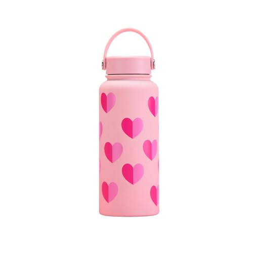 Igemy Botella de agua de acero inoxidable, termo, vaso con tapa y pajita, botella de agua, botella de deporte, botella de gimnasio, botella de agua, botella de agua
