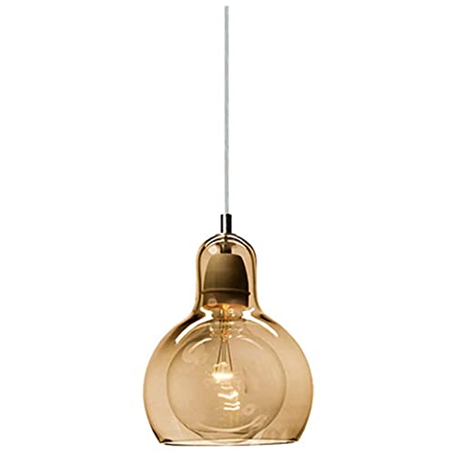 Lámpara colgante de vidrio nórdico ideal para crear ambientes cálidos en tu salón