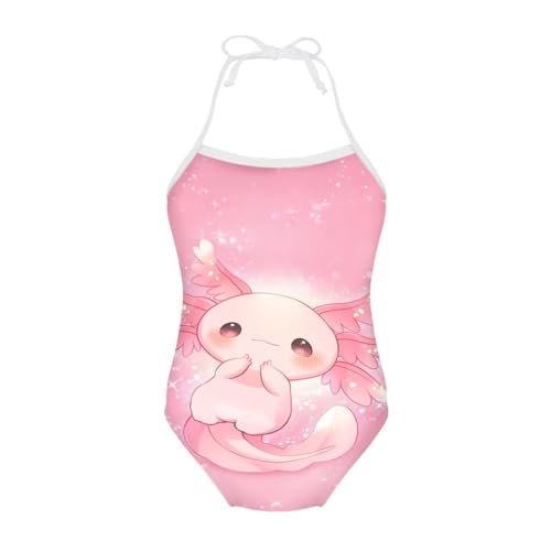 Image of Girls One Piece Swimsuit Beach Bathing Suit Toddler Floral Halter Straps Swimwear for 1-10 Years