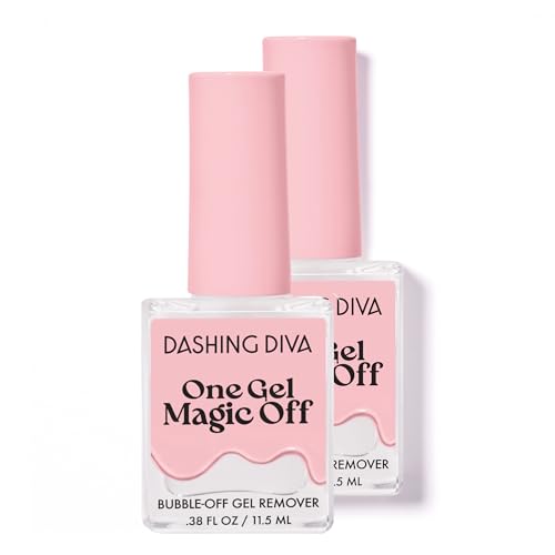 Dashing Diva Magic Off Gel Polish Remover - Damage-Free Bubble-Off Remover for One Gel - Includes Bonus Tool - 2-Pack