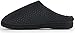 Womens Mens Slip on Fuzzy House Slippers Indoor Warm Faux Fur Lining Bedroom Shoes Slip Resistant Cozy Home Slippers Black Women Size 5-6 Men Size 3-4