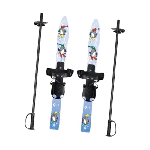 kowaku Esquís Cortos y Bastones para la Nieve Patines de Hielo Tabla de Snowboard para niños y niñas Tabla de esquí Equipo de Invierno para niños Tablas de , Pingüino