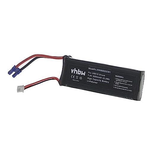 vhbw Batterie Compatible avec Hubsan X4 H501S Drone (3000mAh, 7,4V, Li-polymère)