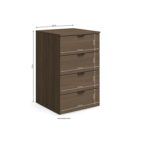 Gaveteiro Office 4 Gavetas Munique Frame F204 KAPPESBERG, original