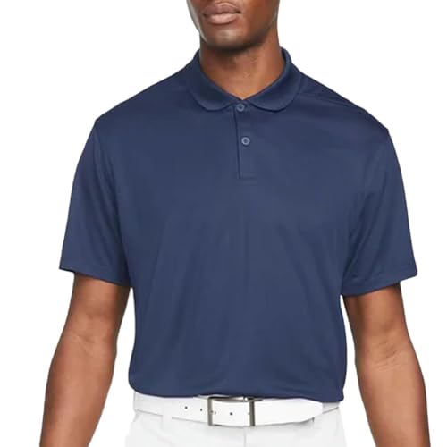 Image of Nike Men's Dry Victory Solid Polo, College Navy/(White), S
