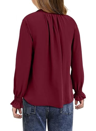Image of DOKOTOO KIDS Girls Dress Shirt Long Sleeve Blouse Fall Tops Size 7-15 Years