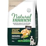 Natural Trainer SQN Puppy & Junior mit Hühnerfleisch ohne Knochen, Trockenfutter für Welpen mit unraffinierten Körnern, 2,5 kg