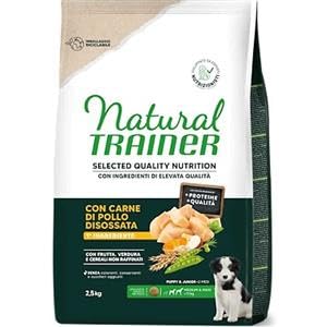 Natural Trainer SQN Puppy & Junior con Carne di Pollo Disossata, Cibo Secco per Cuccioli con Grani Non Raffinati, 2,​5 Kg