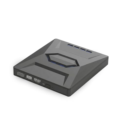 Lettore DVD esterno Premes - USB 3.0 - Masterizzazione e lettura di DVD e CD - Computer portatile - Compatibile con Windows 11 - Mac OS - Masterizzatore