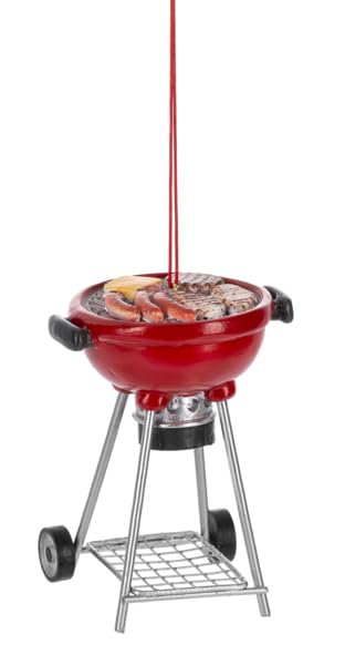 The Bridge Collection Ornamento de grelha de resina - Enfeite de Natal para churrasco ao ar livre de 9,5 cm