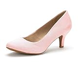 DREAM PAIRS 58386-LUVLY-PINK SUEDE-SZ-7.5