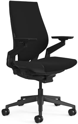 （09:00時点） スチールケース(Steelcase) Gesture ジェスチャー オフィス/ゲーミングチェア Licorice 5S26 Black アームの自由度が高い 88D×88W×112Hcm 【日本正規輸入品】442A40- BLK/BLK-5S26-5S26-4DARM-LUM-CC