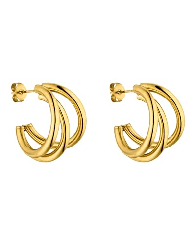 PURELEI® Eono Ohrringe (Gold) – Damenohrringe aus langlebigem Edelstahl...