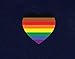 Philadelphia Gay Pride 8 Stripe Rainbow Heart Stickers | Heart Shaped Rainbow Stickers for LGBTQ (1 Roll)