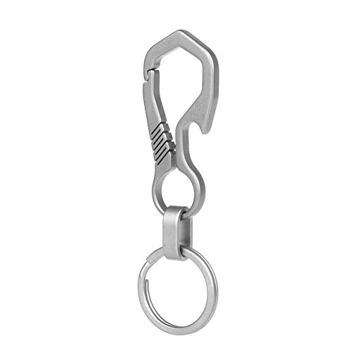 FEGVE Titanium Key Chain with (Key Ring and Gift Box), Carabiner Car Key Chains for Men Women
