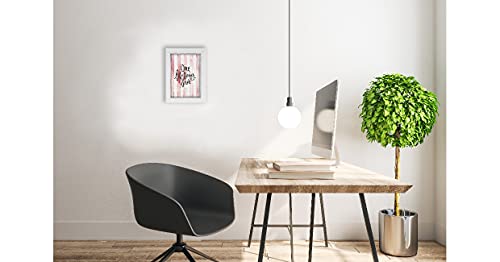 Mur décoré tableau avec cadre rigide MDF Homemania citation multicolore