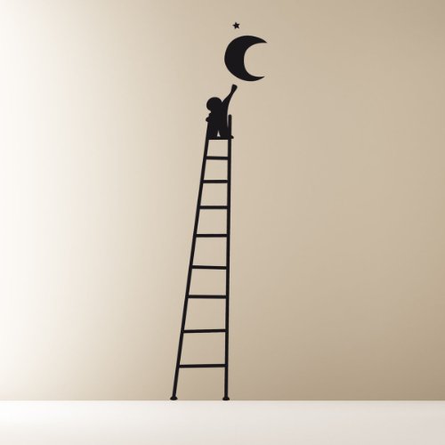 STICASA: Tocca LA Luna - 49x190 cm - Nero Opaco