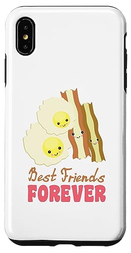 Image of iPhone XS Max Cute Kawaii Eggs and Bacon BFF Best Friends Forever Case